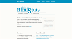 Desktop Screenshot of html5tuts.co.uk